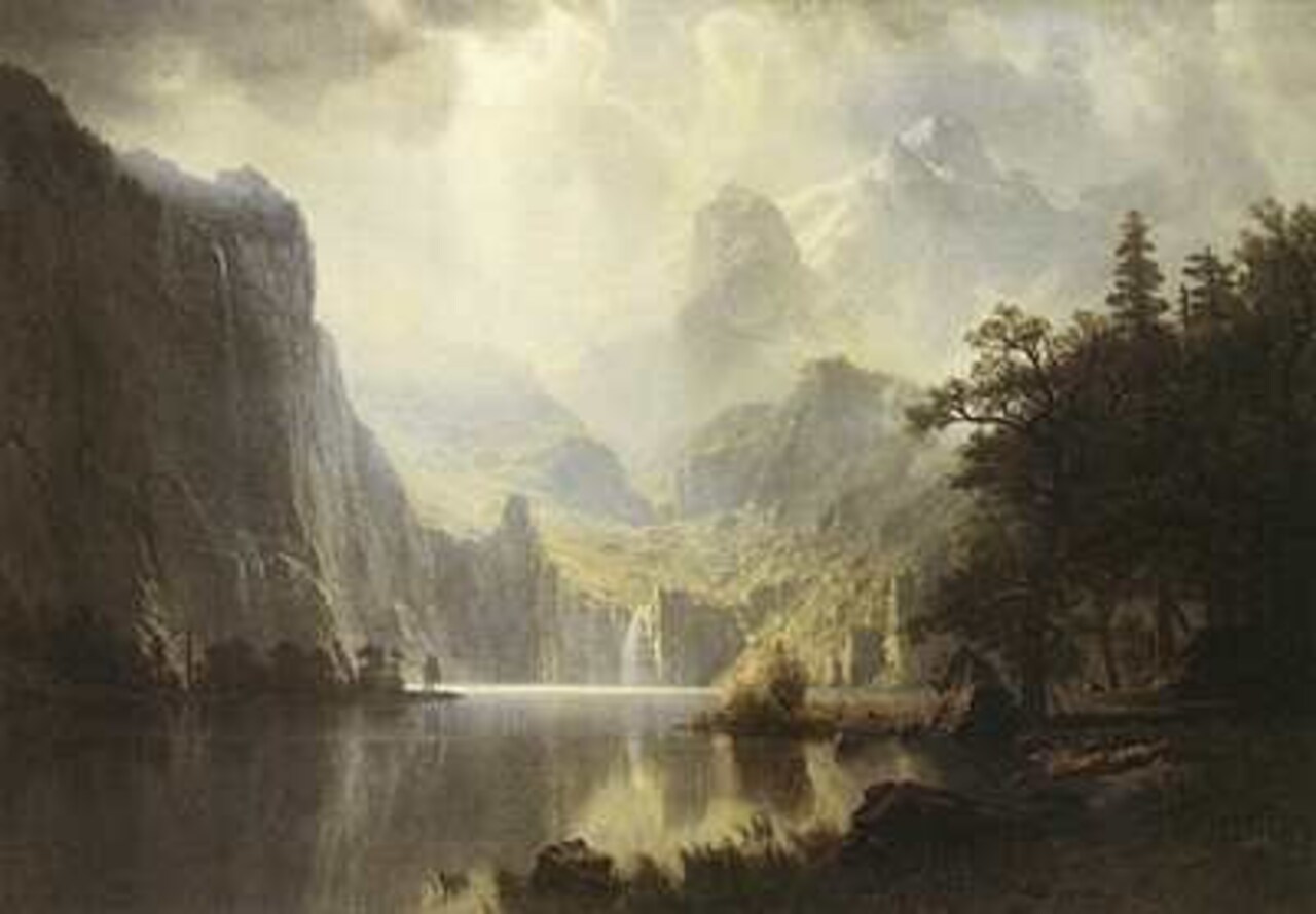 In the Mountains by Albert Bierstadt Wall Art Décor 30 x 40 Art Print